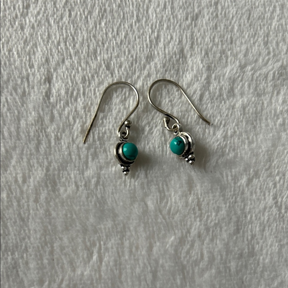 Silver and Turquoise Earrings